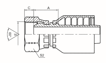 美制NPSM内螺纹60°外锥面 SAE J514