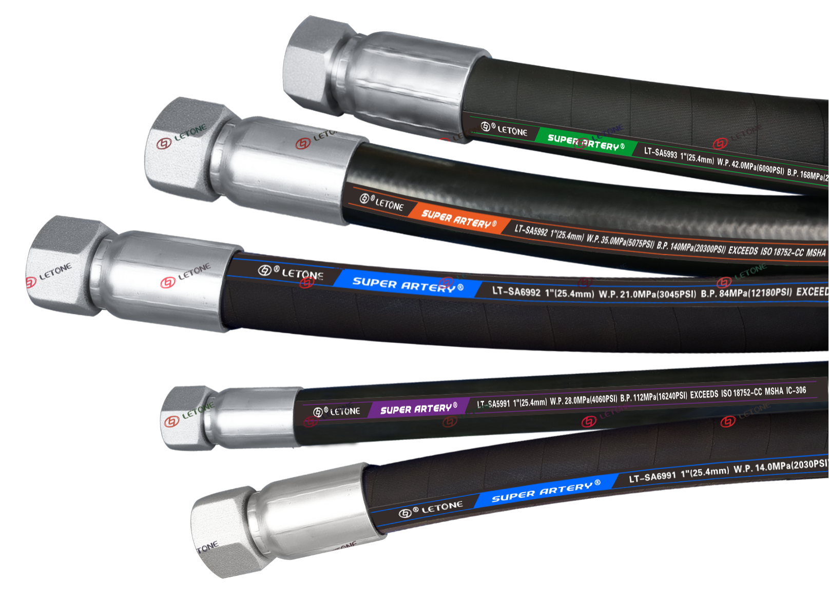 SAE 100R12液压软管、四层六层钢丝缠绕软管